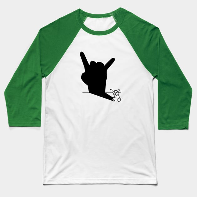 Rabbit Shadow Baseball T-Shirt by charlesrevangga